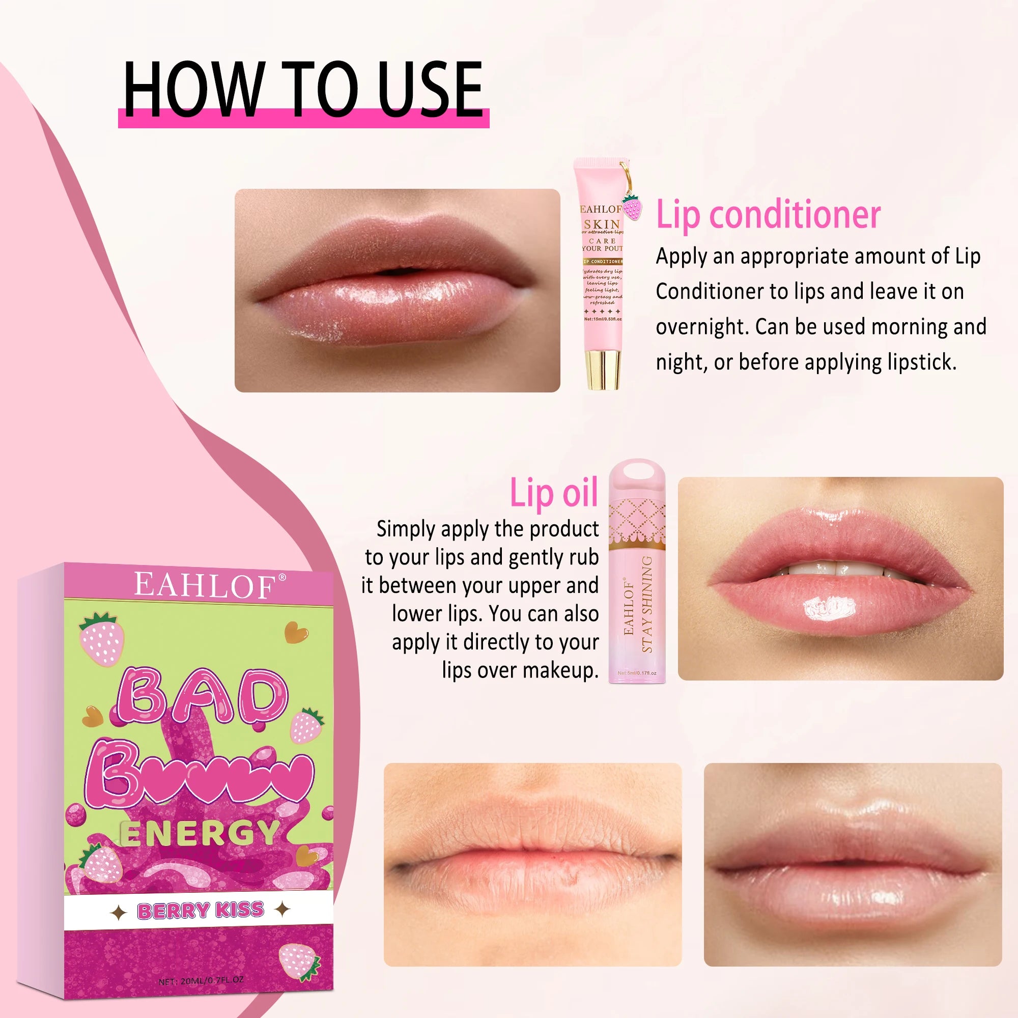 BAD BUN ENERGY – Flavoured Lip Care Set