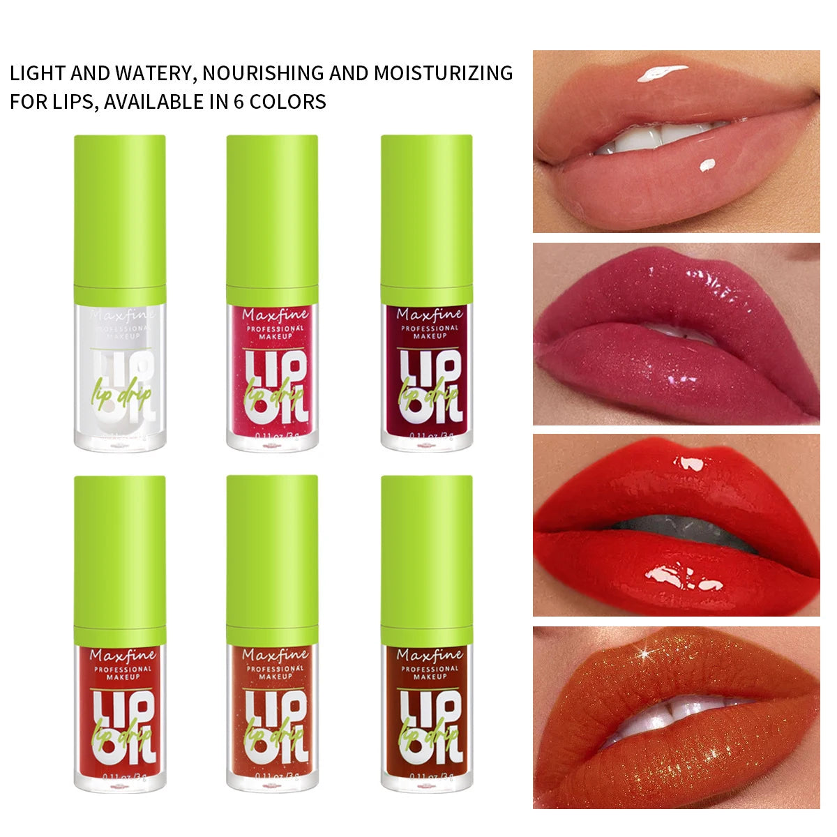 Maxfine Lip Oil – Glossy Shine & Deep Hydration
